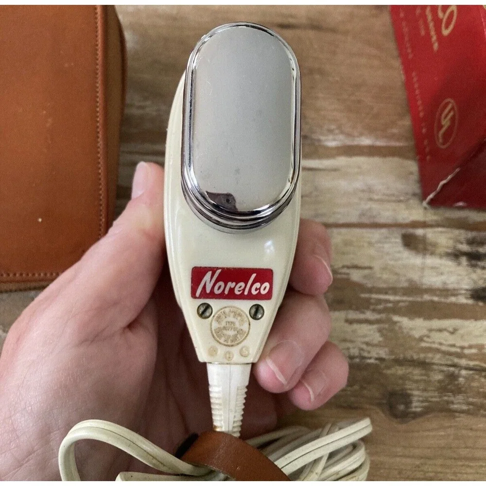 Vintage men's Norelco Electric Shaver Type SC 7759 in org case & box 1950s works